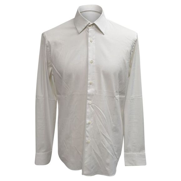 Prada Long Sleeve Button Down Shirt in White Cotton - Picture 1 of 5